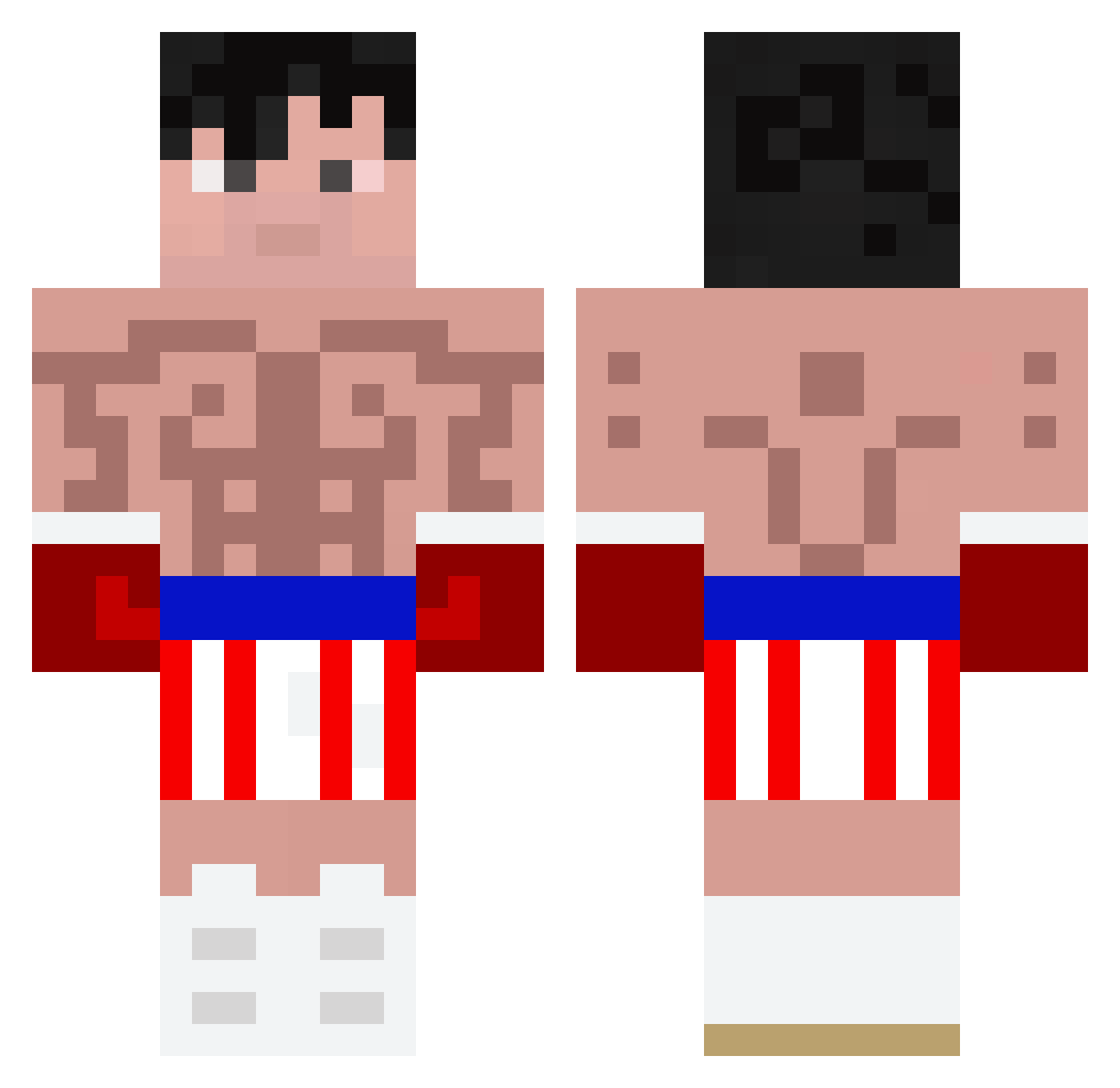 XHunterX03 Minecraft skin, front and back view