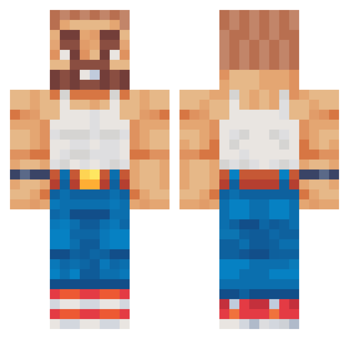 Janmalte631 Minecraft skin, front and back view