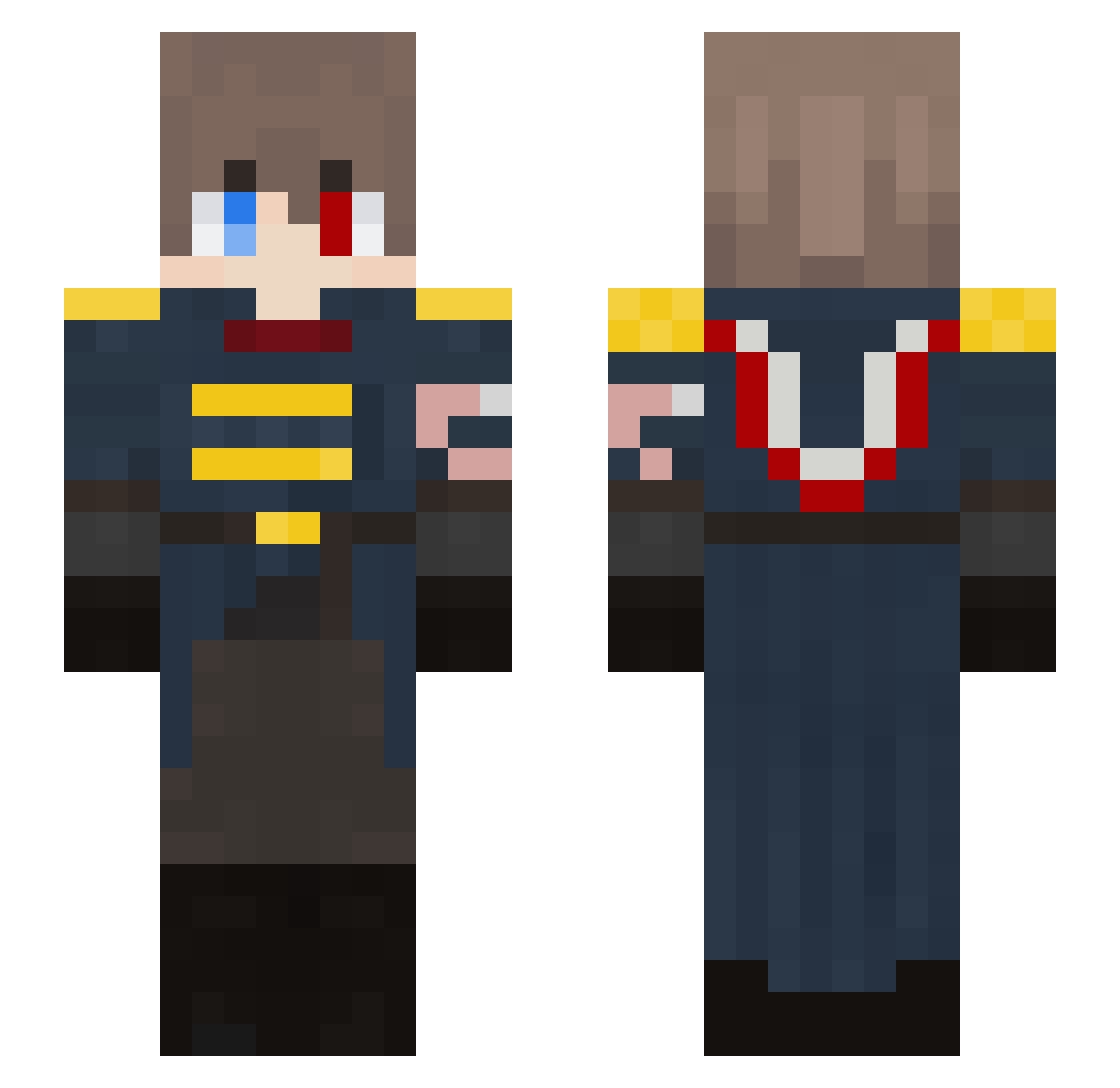 CTLiver11419 Minecraft skin, front and back view