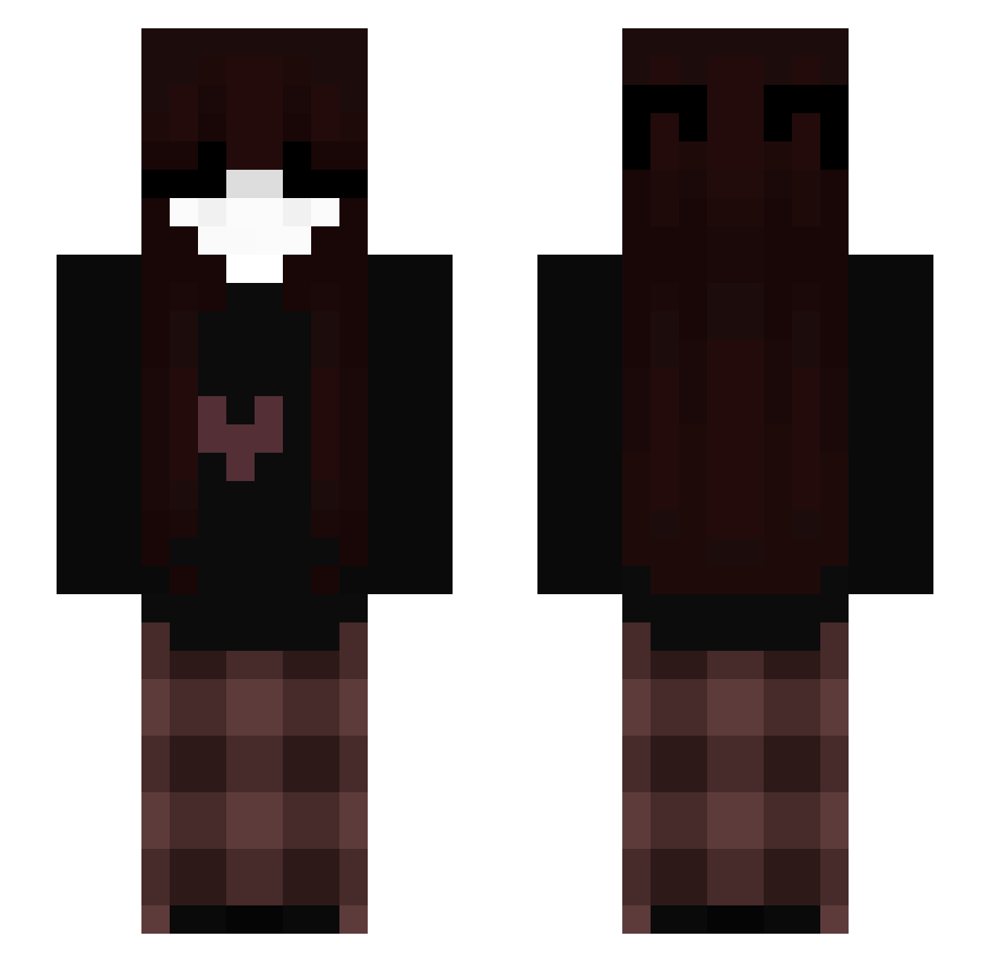 regoliths Minecraft skin, front and back view