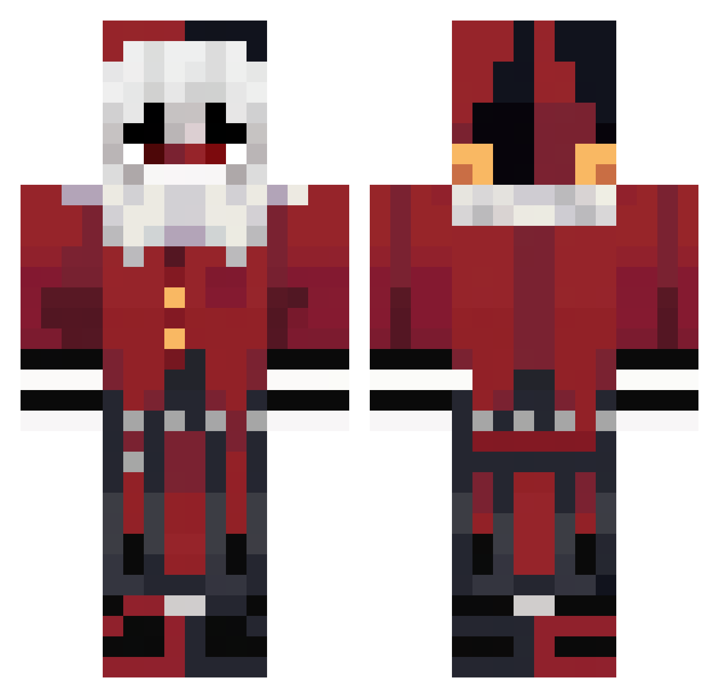 urielwasheard Minecraft skin, front and back view
