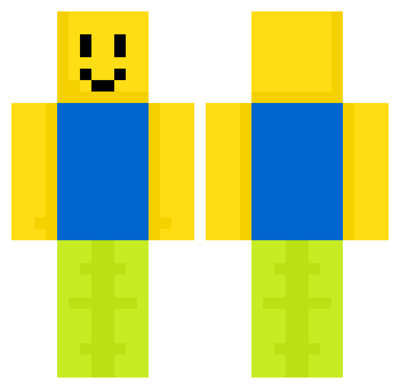 RoyalArcher34006 Minecraft skin, front and back view