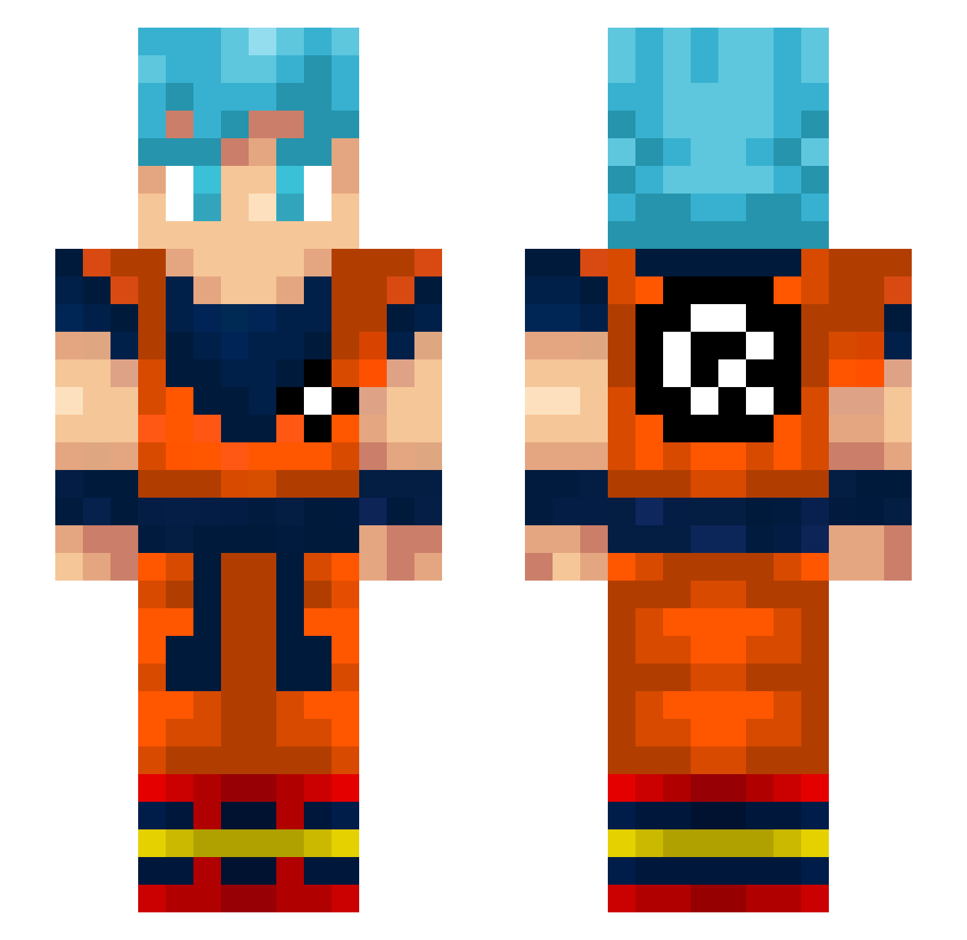 Thokky_04 Minecraft skin, front and back view