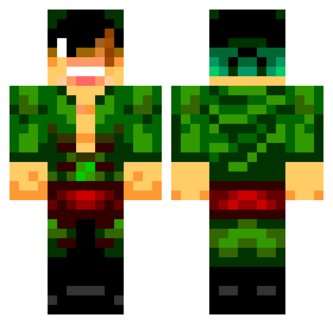 Pap1_Chu10 Minecraft skin, front and back view
