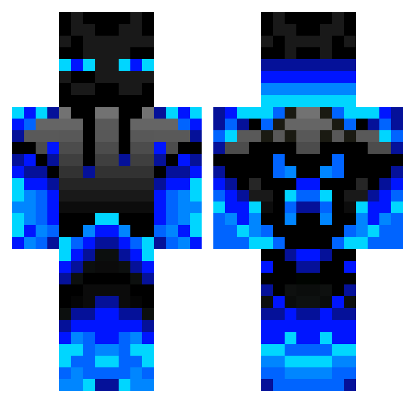 ThiccMrMustache Minecraft skin, front and back view