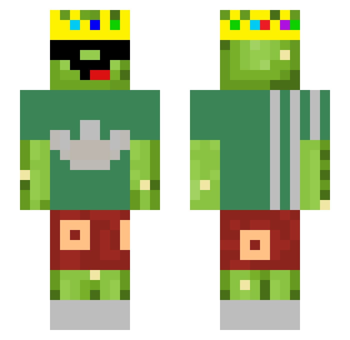 baegga22 Minecraft skin, front and back view