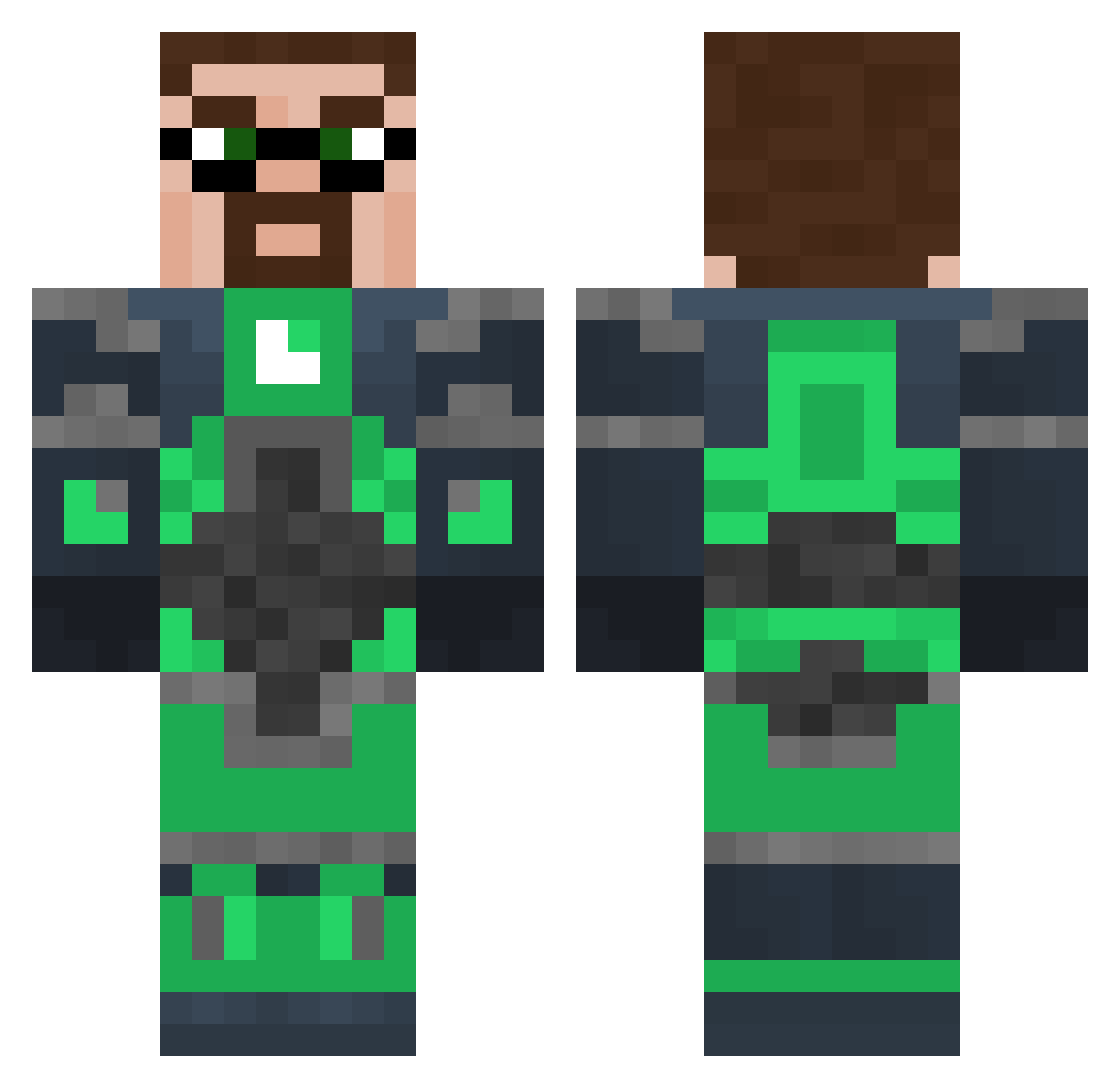 mxd_17 Minecraft skin, front and back view