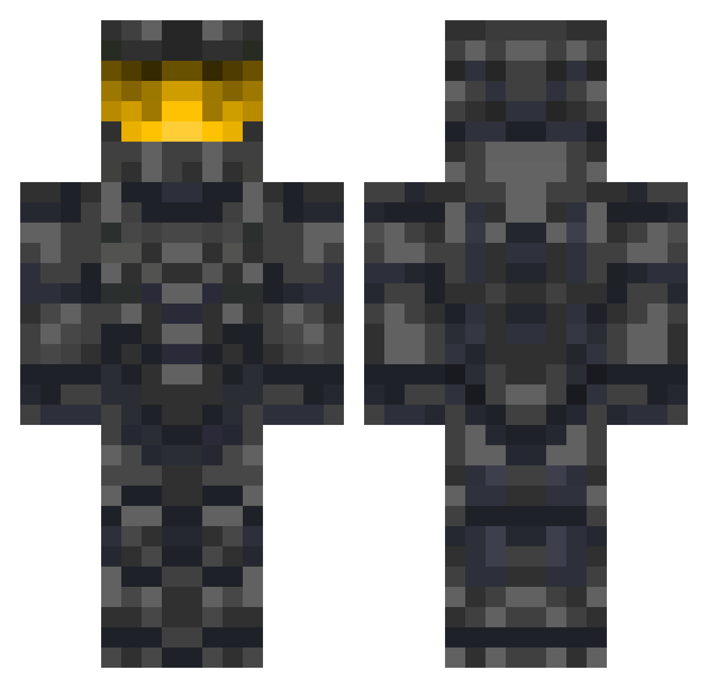 SpontaneousSpoon Minecraft skin, front and back view