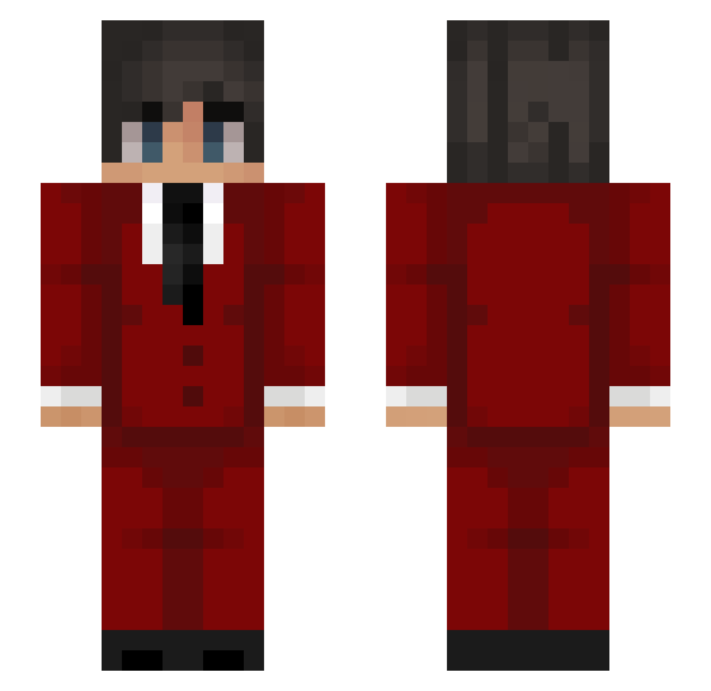 Veit101 Minecraft skin, front and back view