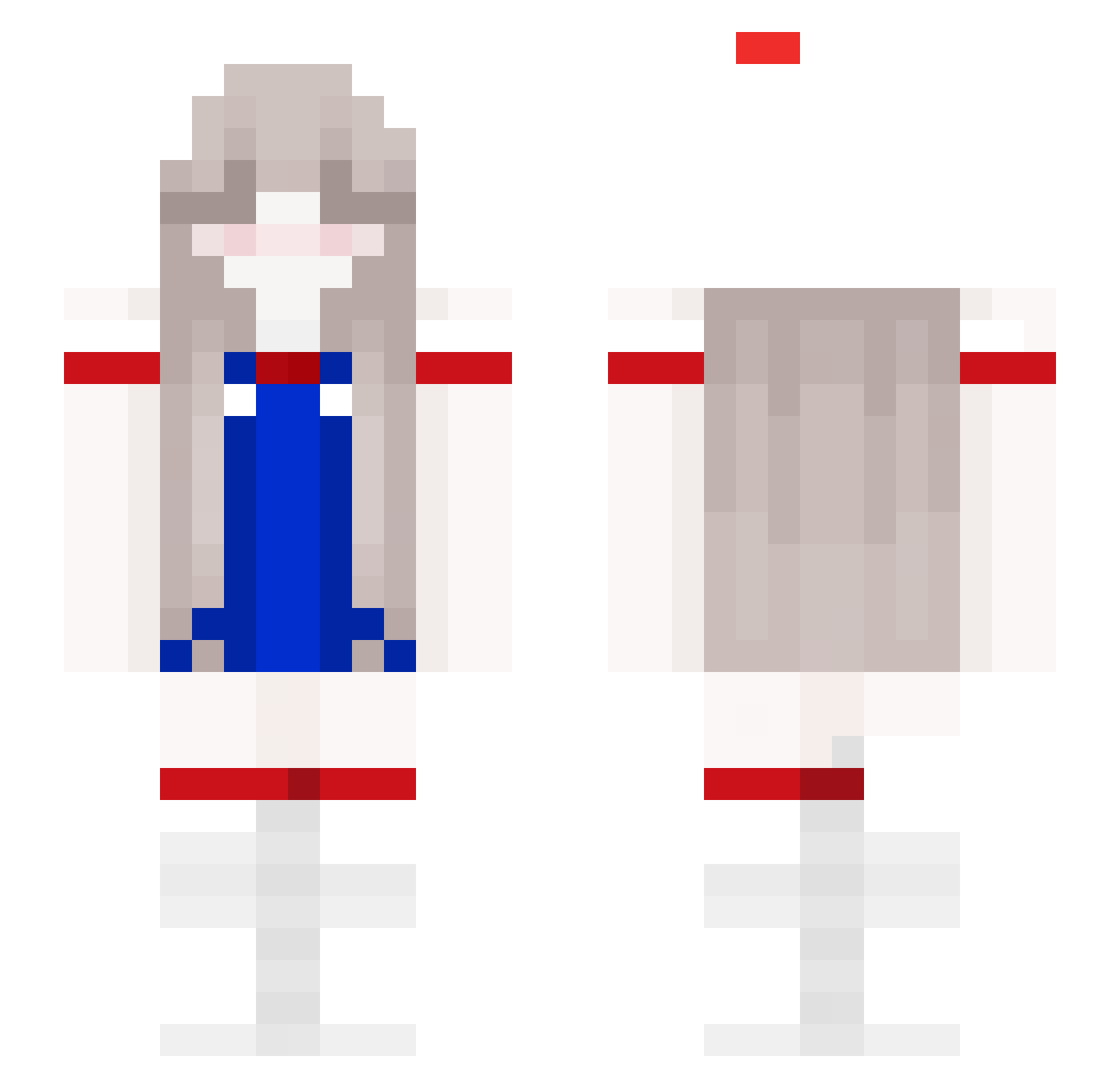 Candy__TV Minecraft skin, front and back view