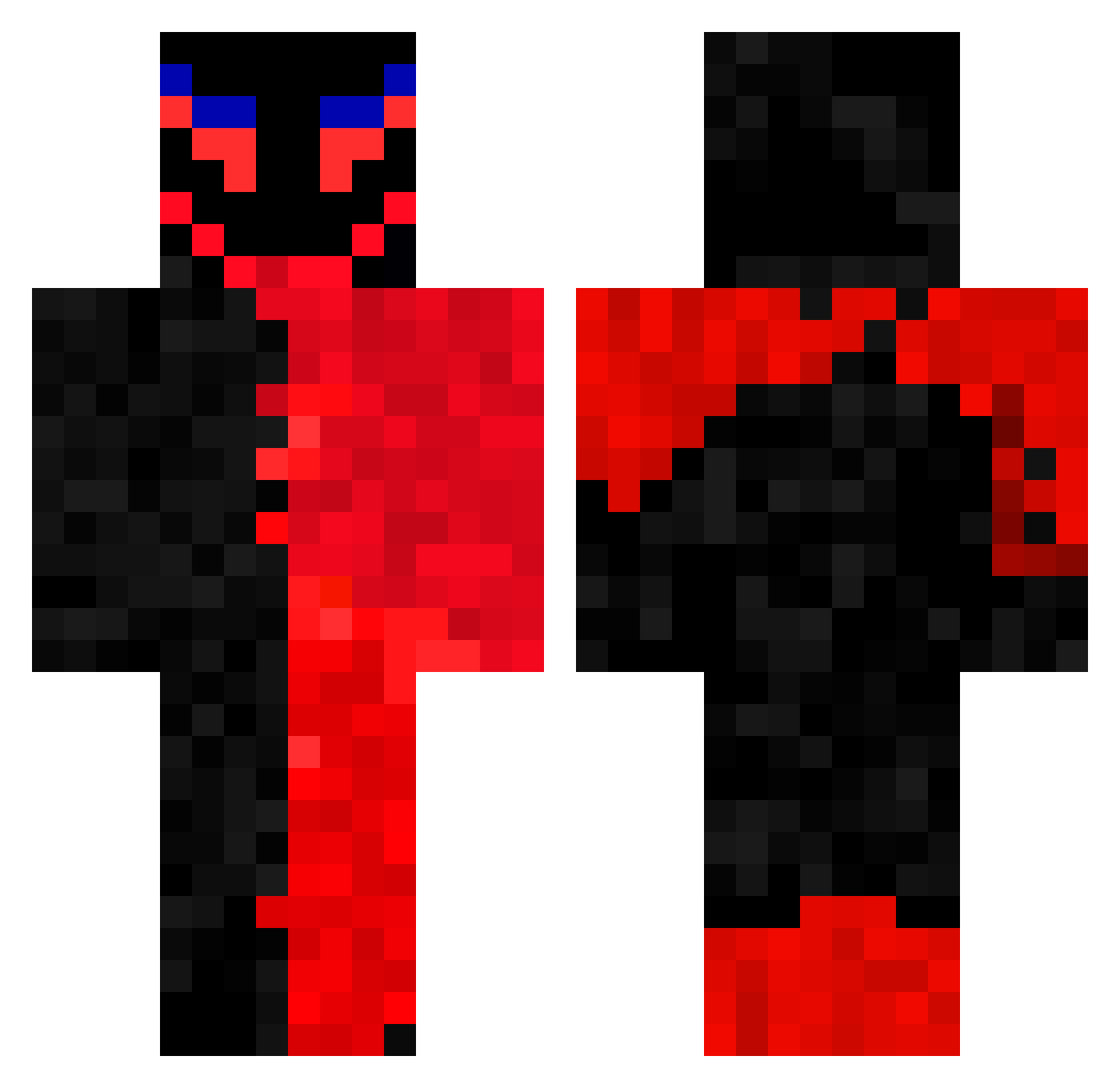 Cr1cket_ Minecraft skin, front and back view
