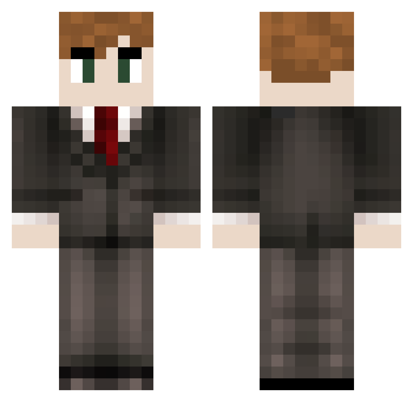 Nemorix7 Minecraft skin, front and back view
