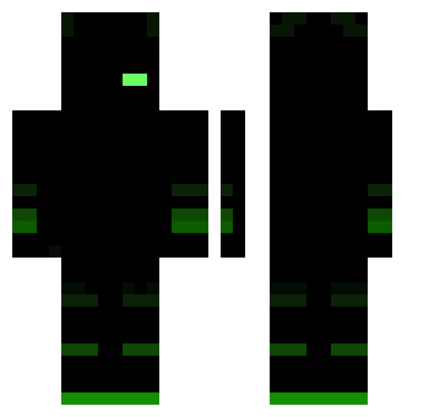 LisekProXd Minecraft skin, front and back view