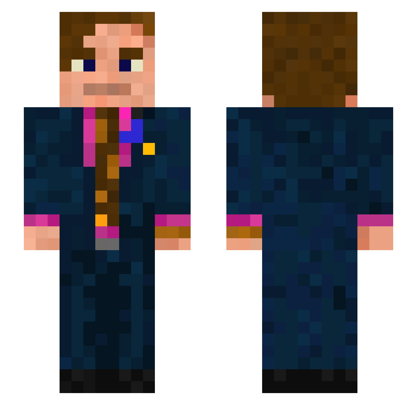 Aure0_ Minecraft skin, front and back view