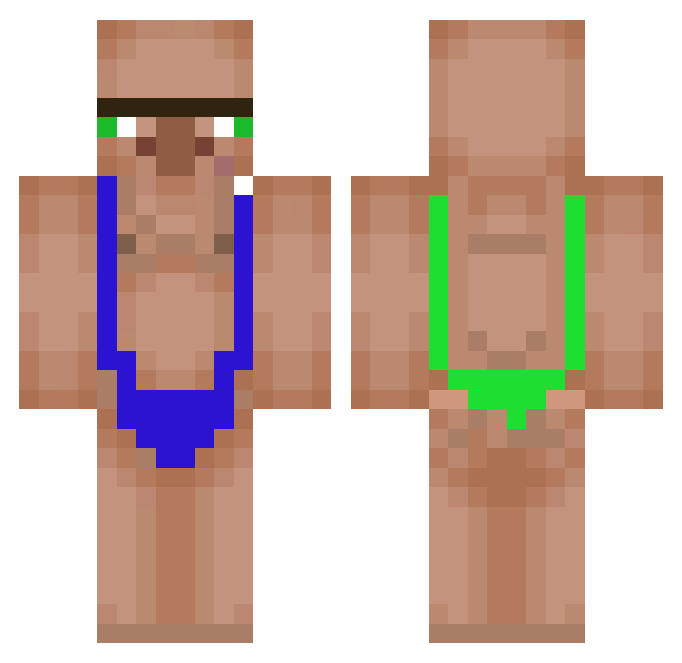 Johnyboy6290 Minecraft skin, front and back view