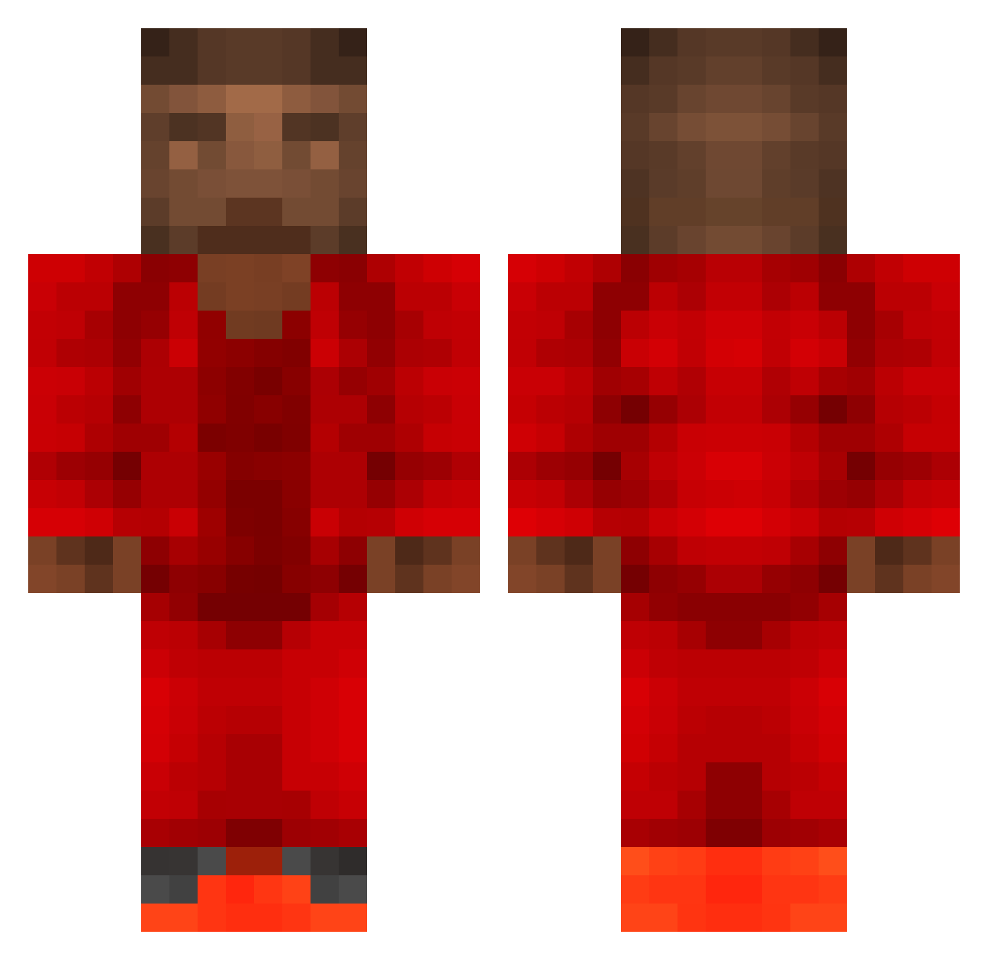 wokeupfaithful Minecraft skin, front and back view