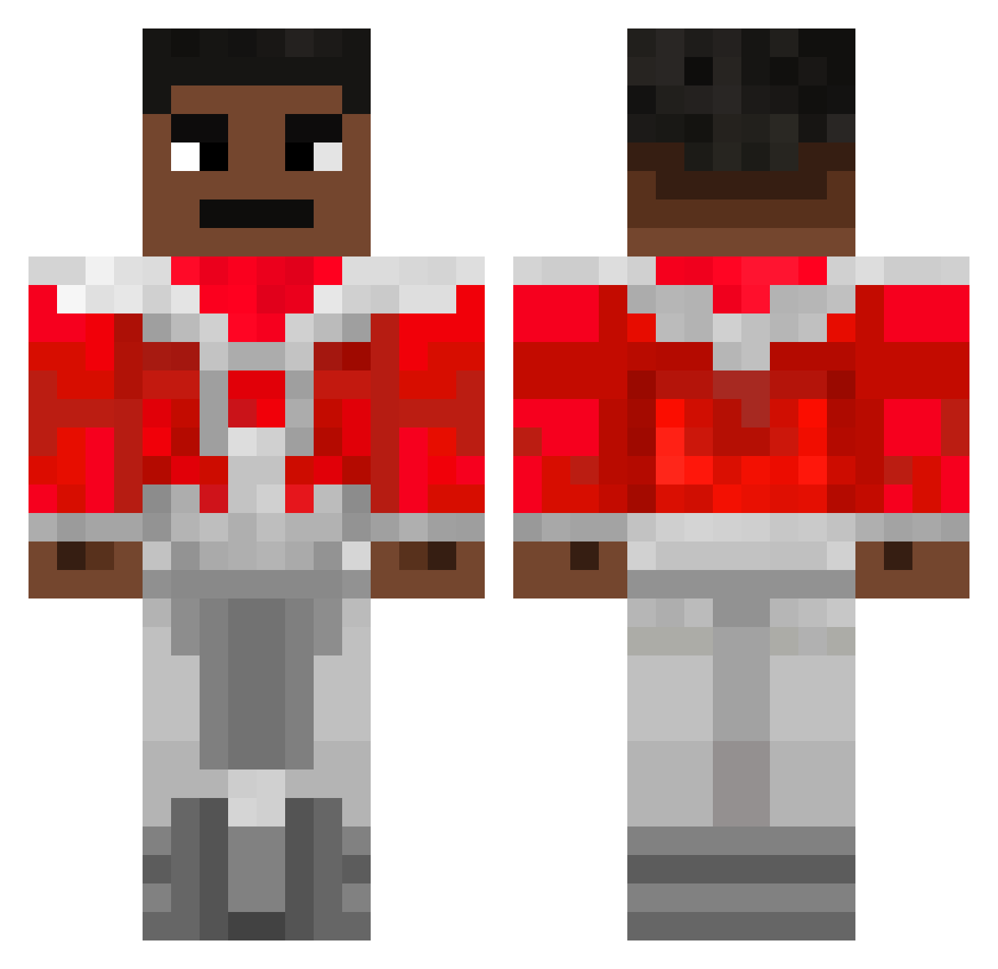 Veksyl Minecraft skin, front and back view