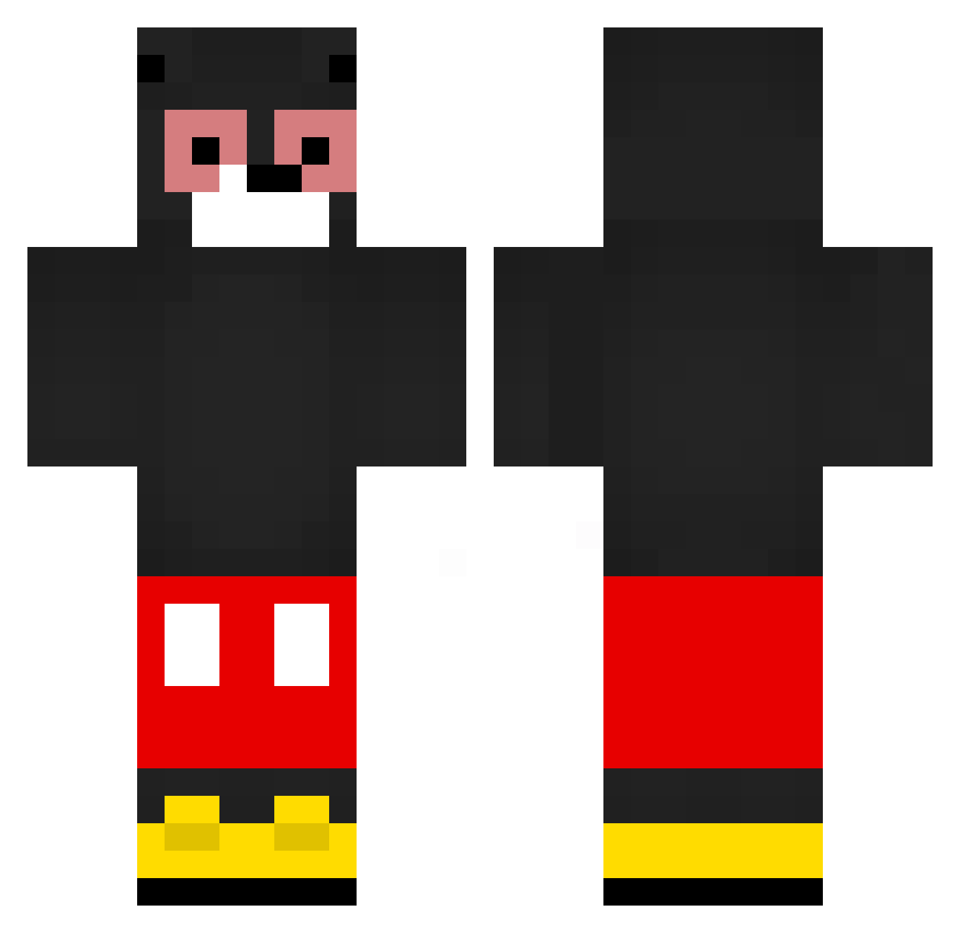J9L Minecraft skin, front and back view