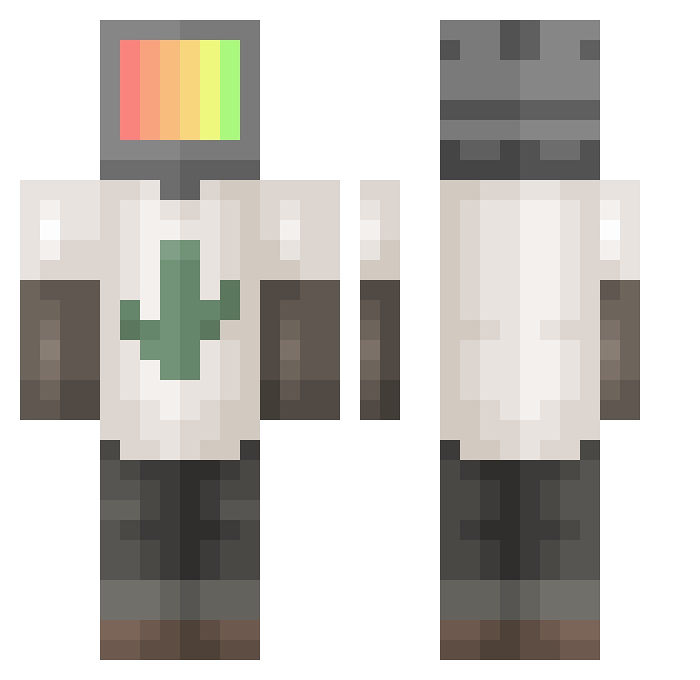 blink5016 Minecraft skin, front and back view