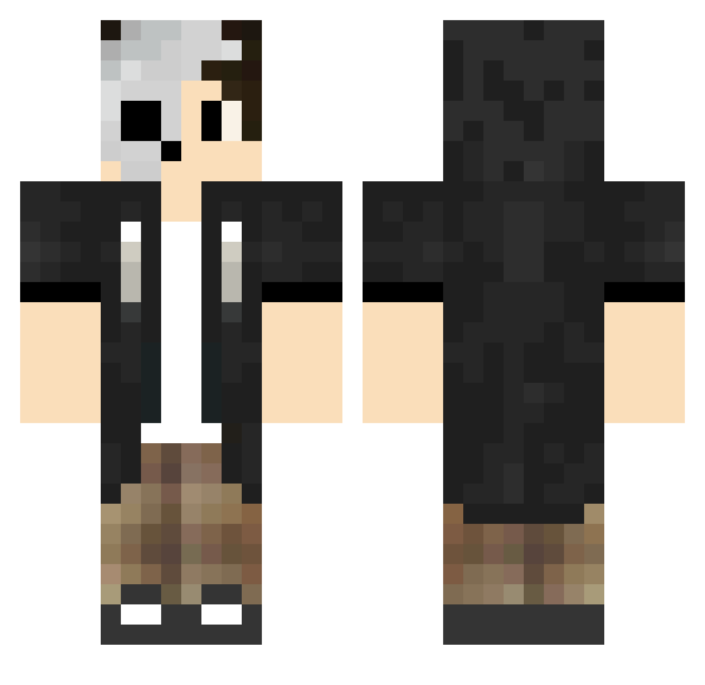 916ers Minecraft skin, front and back view