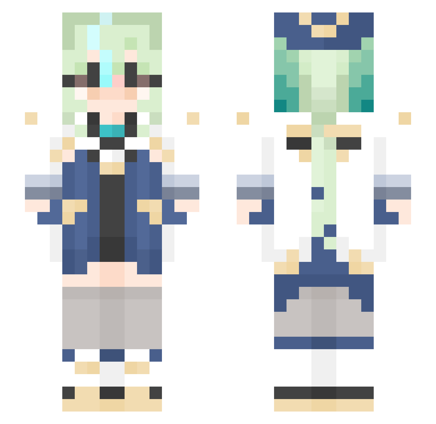 kscbewwie Minecraft skin, front and back view