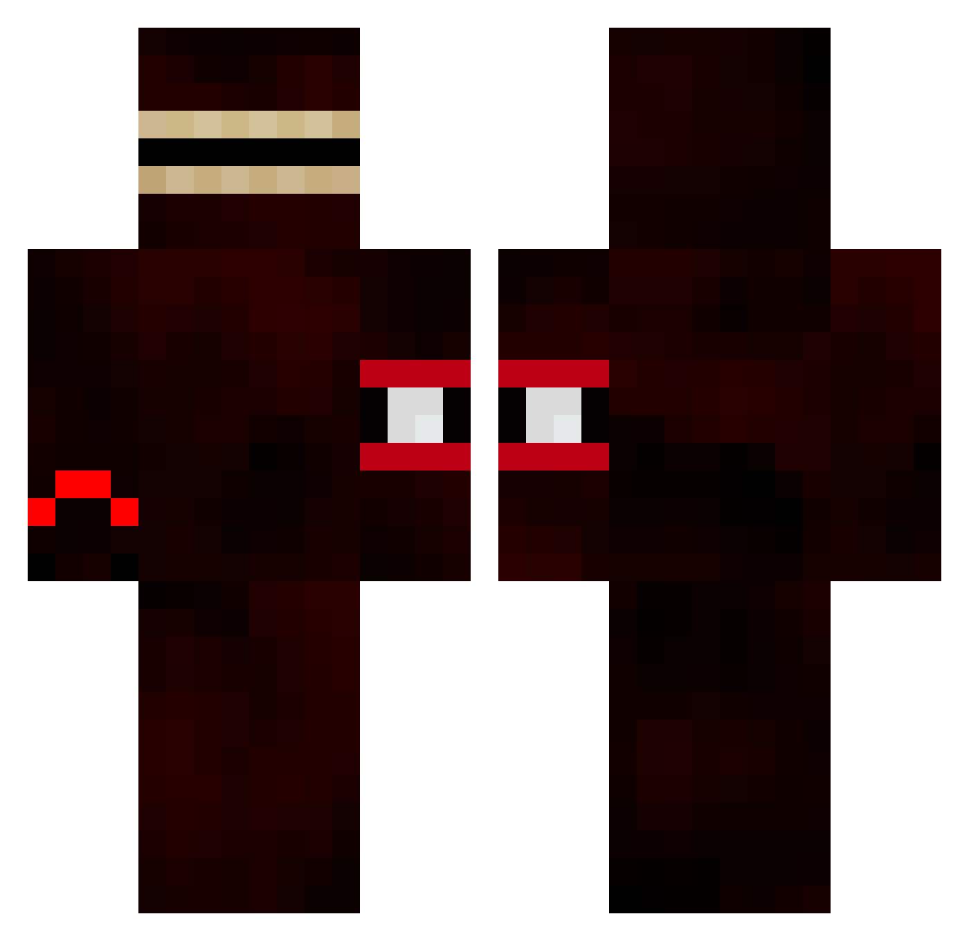 Sh1tl3r Minecraft skin, front and back view