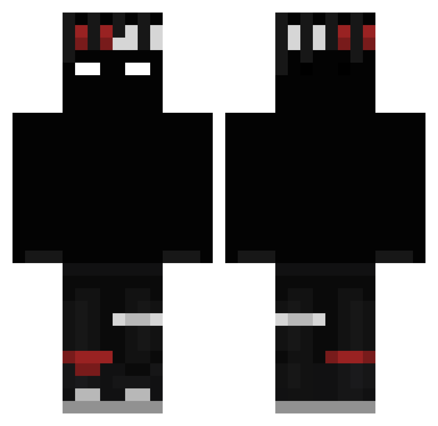 Wiserr Minecraft skin, front and back view