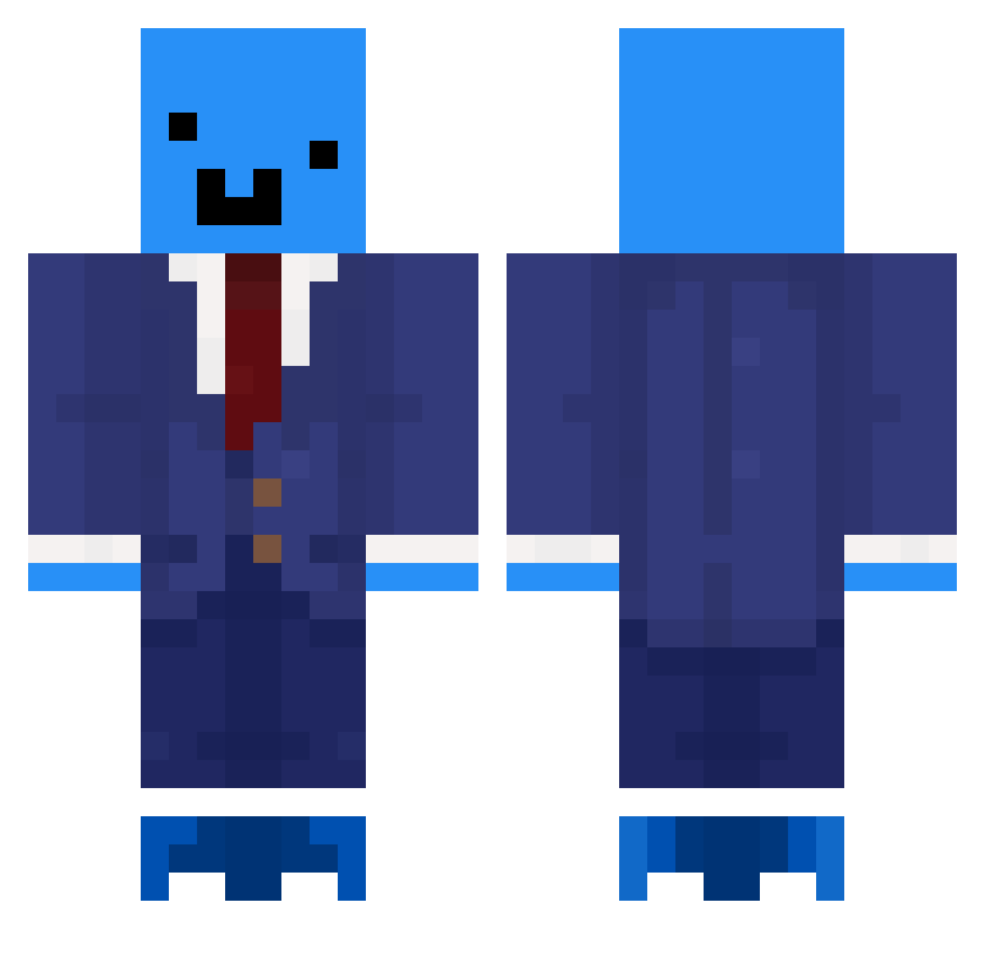 djryt Minecraft skin, front and back view