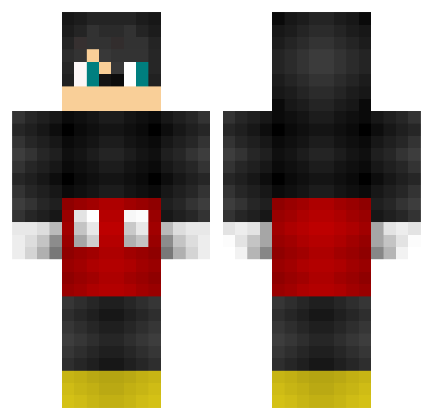 activxsz Minecraft skin, front and back view