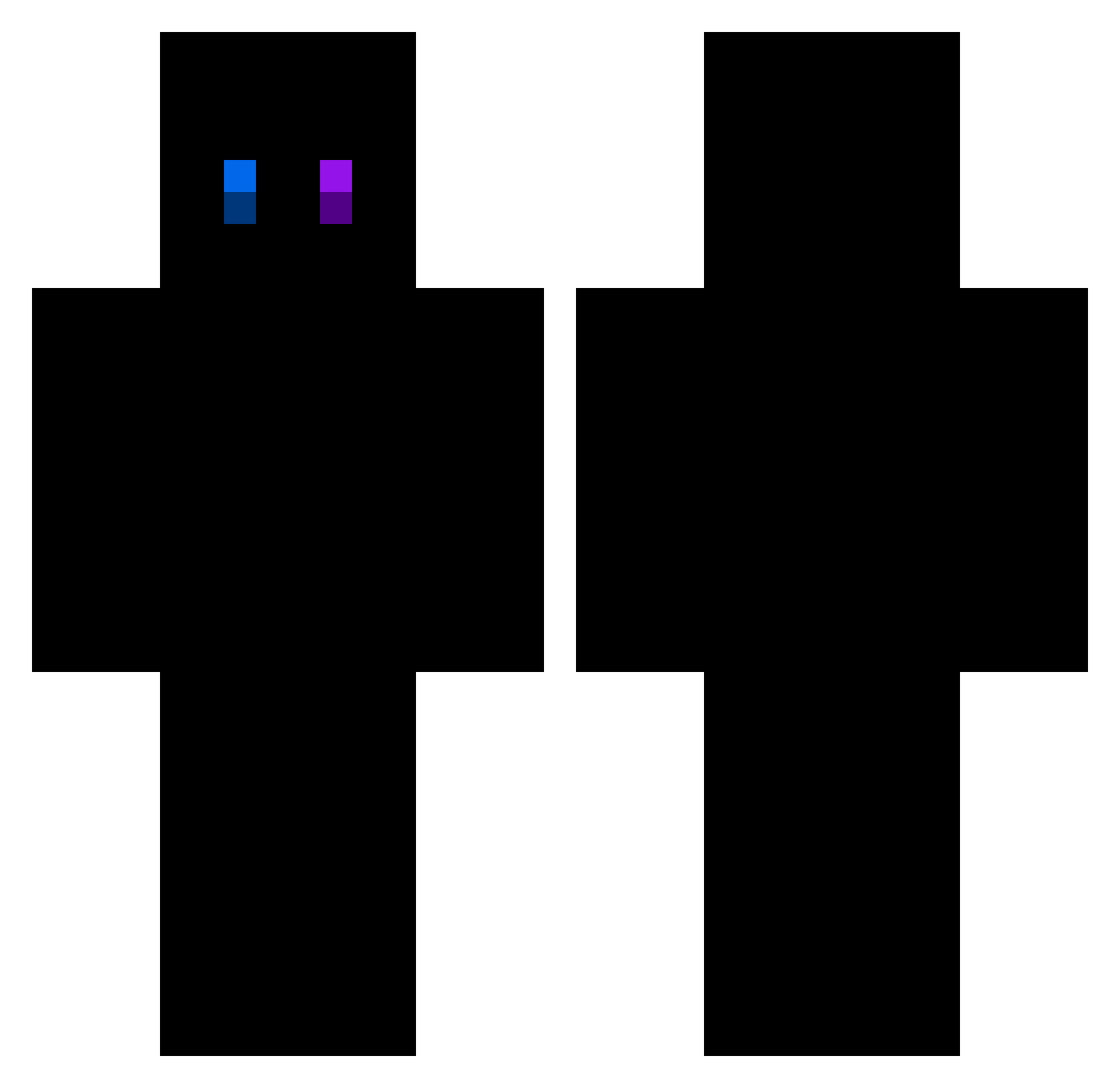 DUUARTE Minecraft skin, front and back view