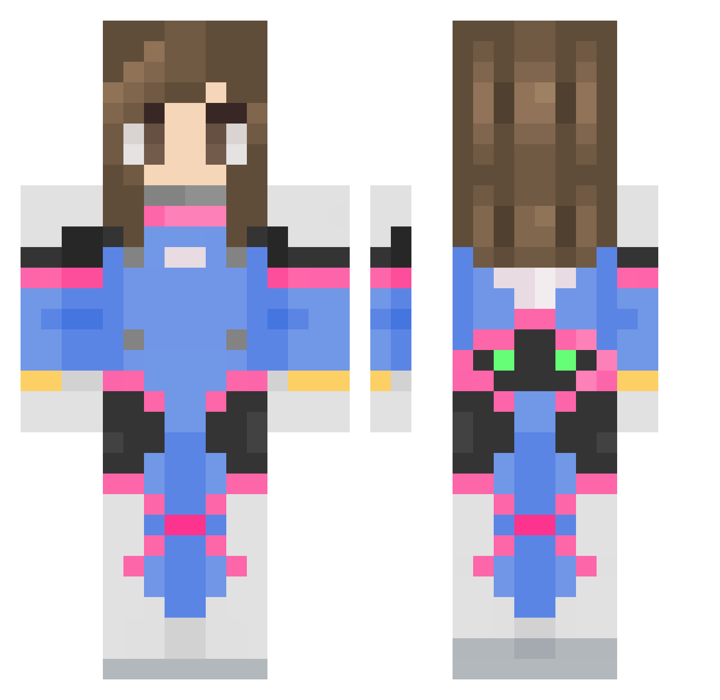c0ck17 Minecraft skin, front and back view