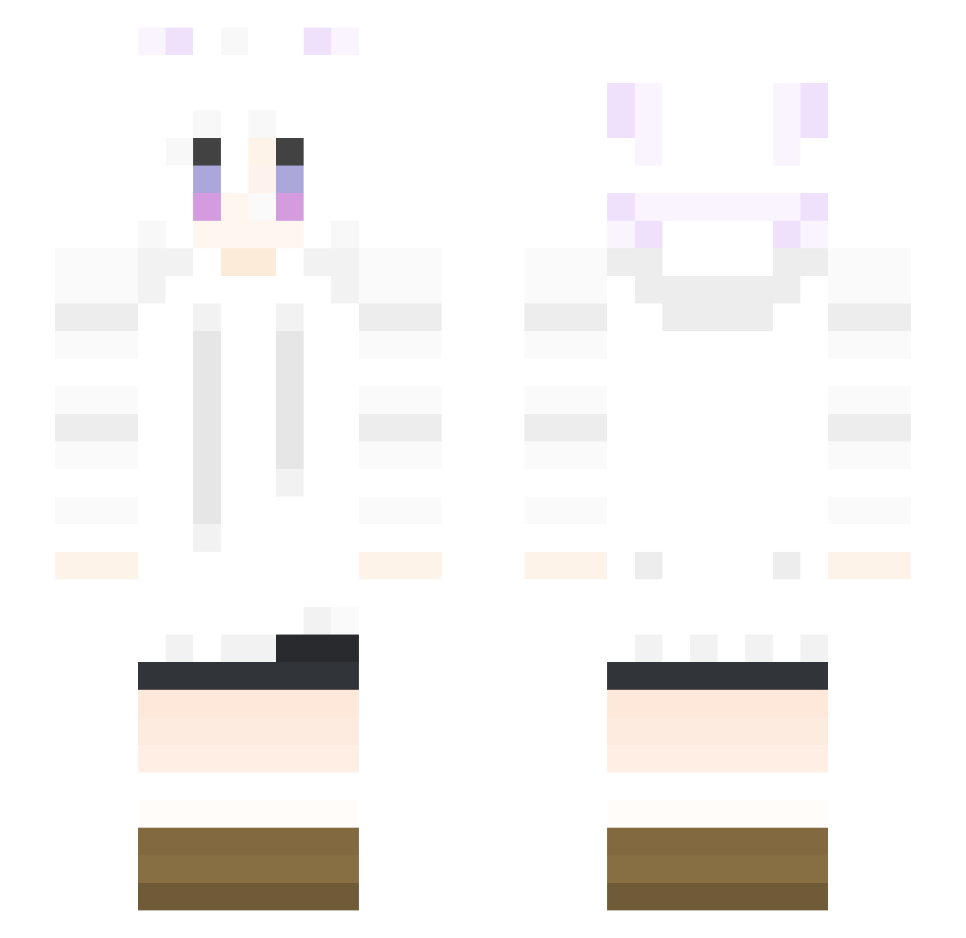zusaNa_ Minecraft skin, front and back view
