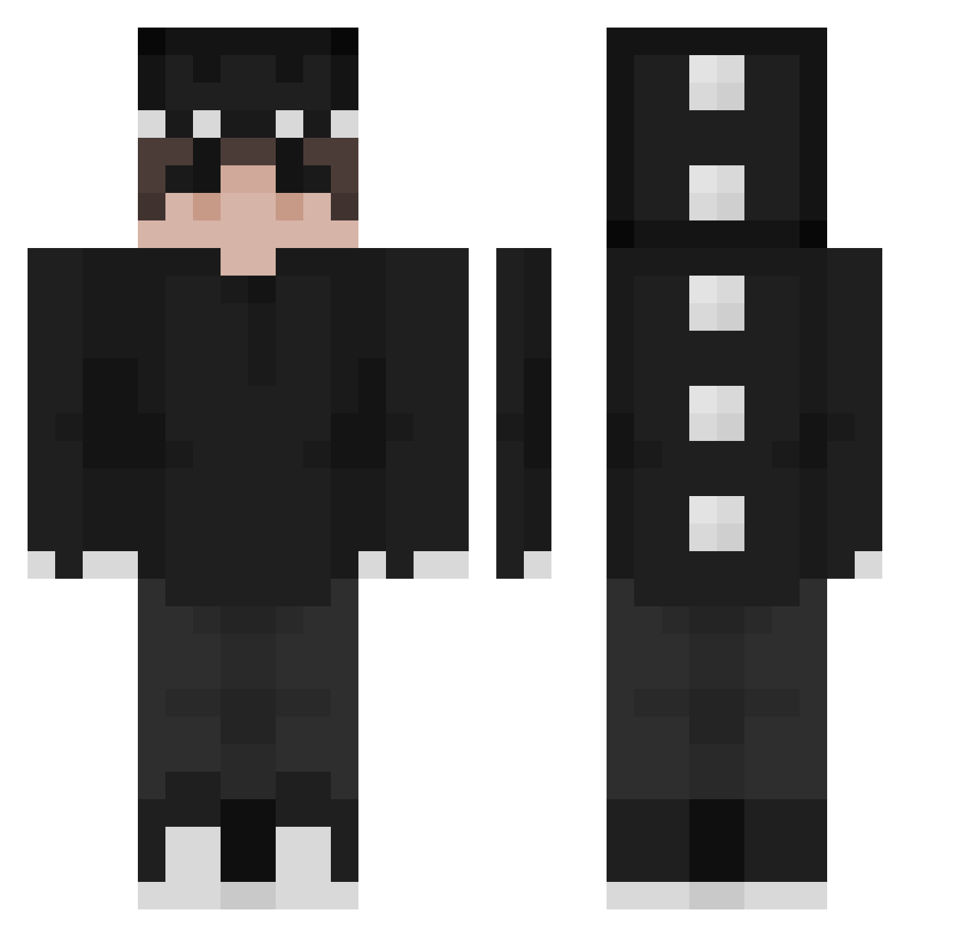 dino_______ Minecraft skin, front and back view
