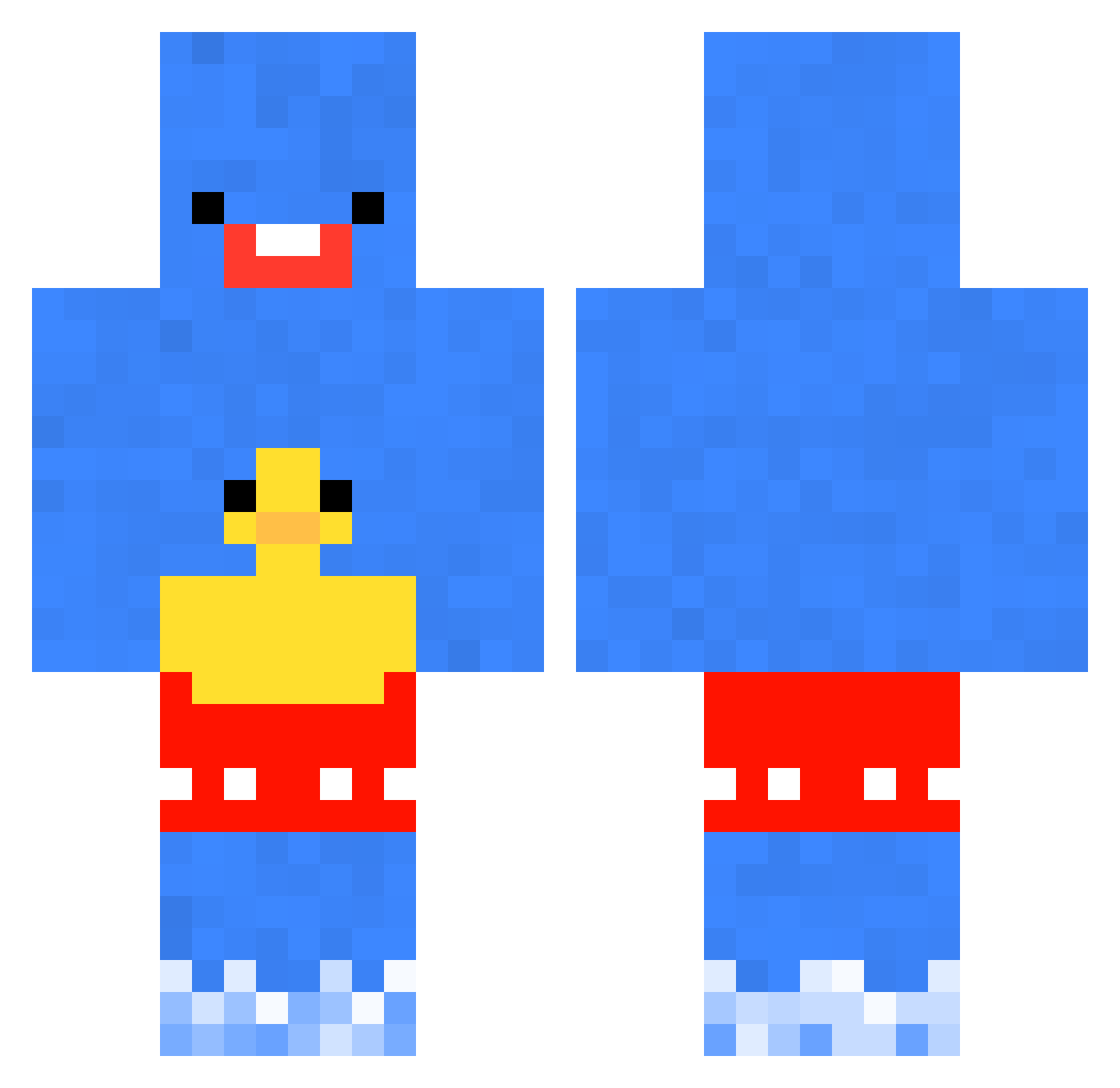 SoccerManiacYT Minecraft skin, front and back view