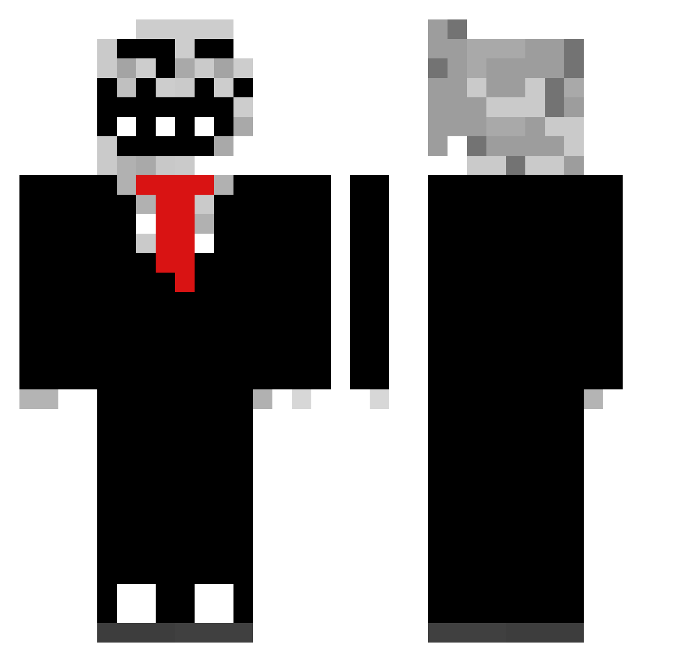 Kozzmozz27 Minecraft skin, front and back view