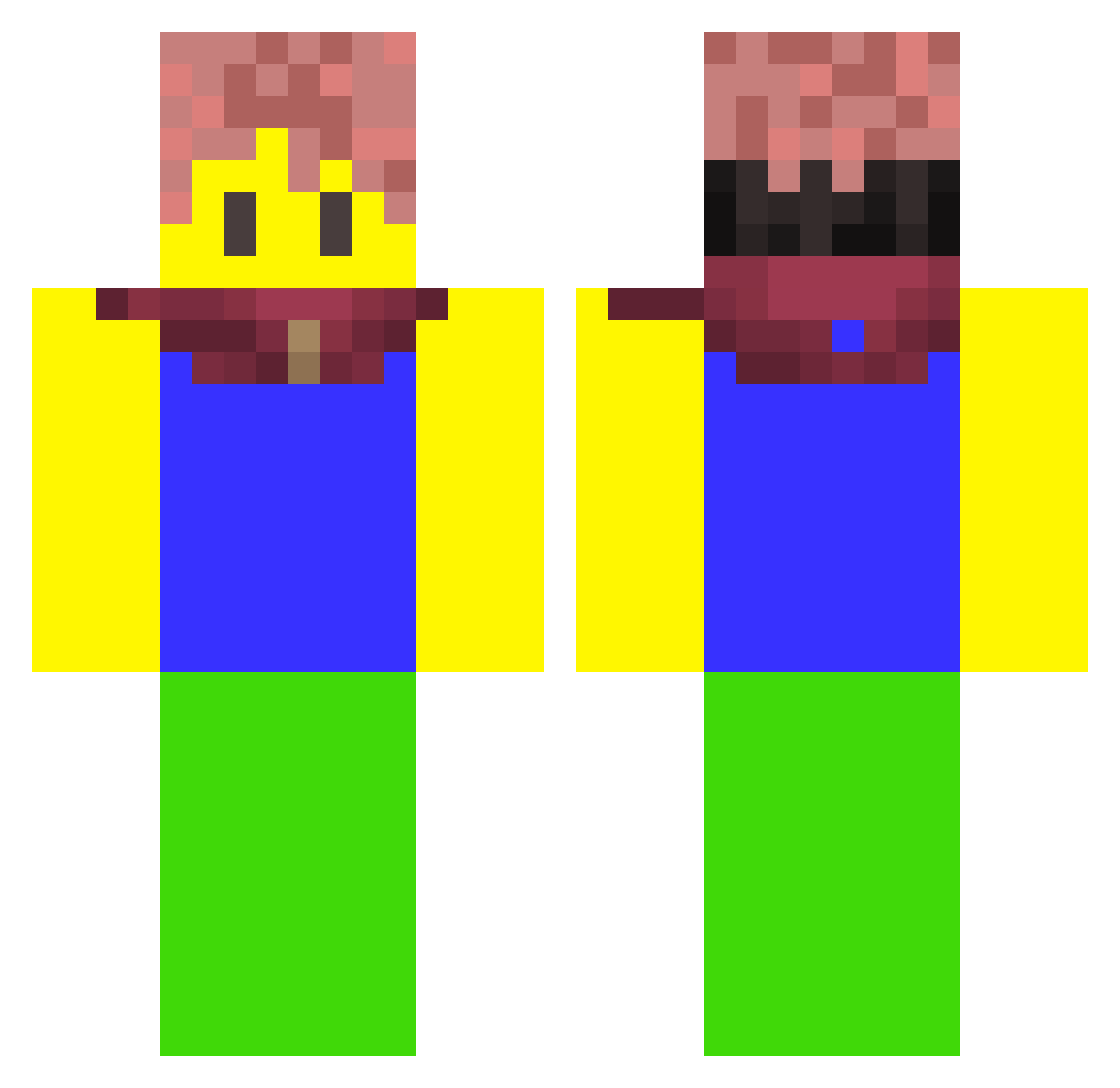Ech0_Elias Minecraft skin, front and back view