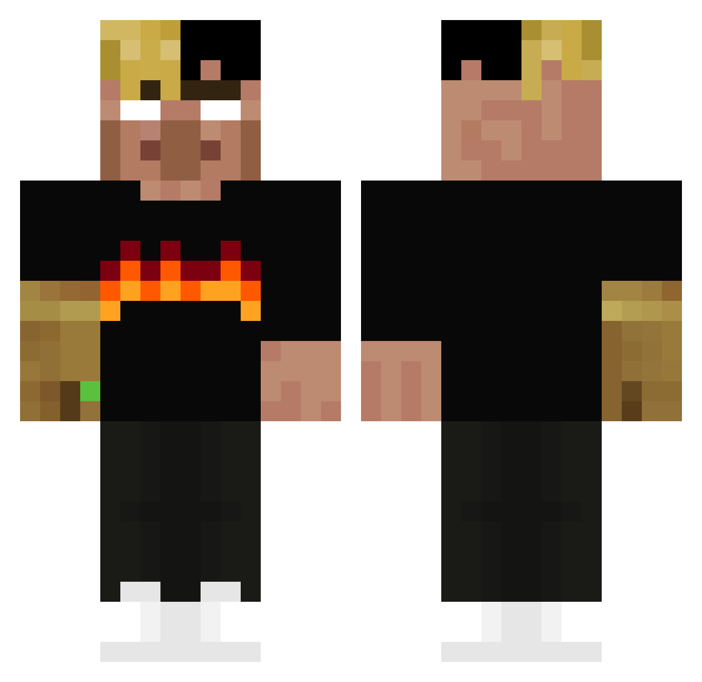 Blindbox5508 Minecraft skin, front and back view