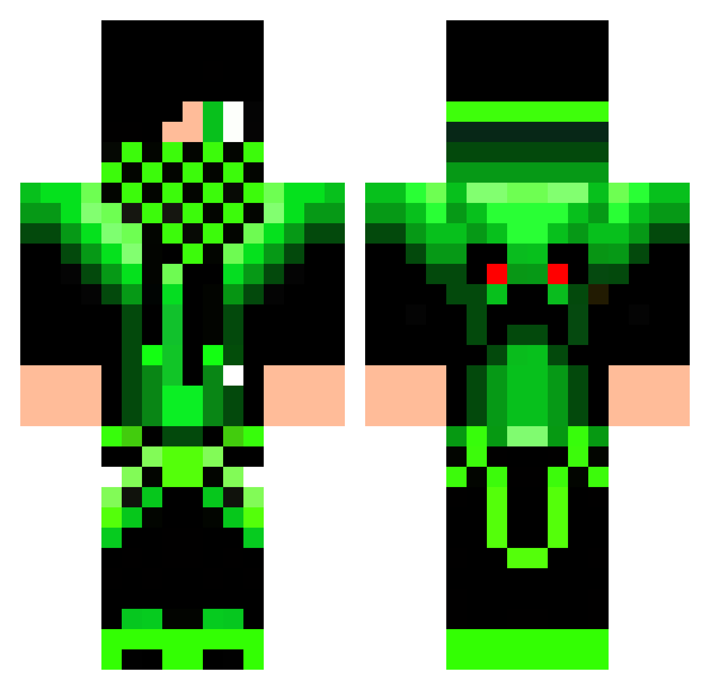 SebSonS Minecraft skin, front and back view