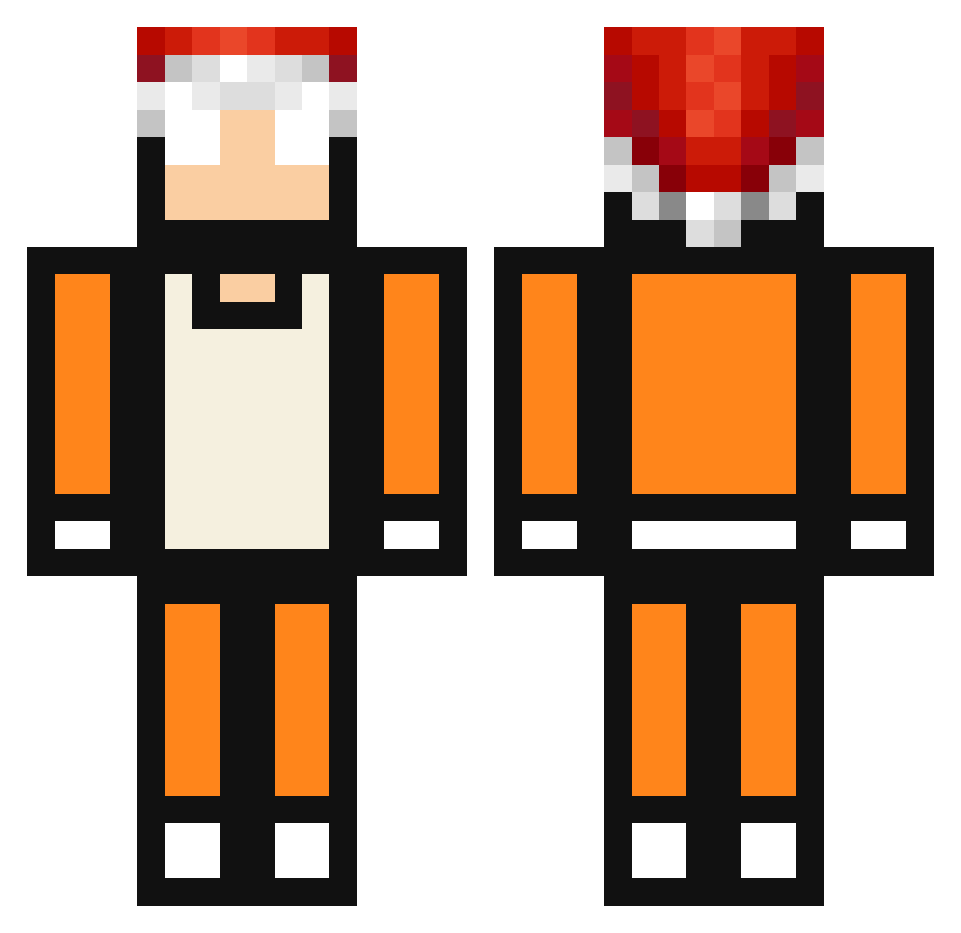 BROHEEM Minecraft skin, front and back view