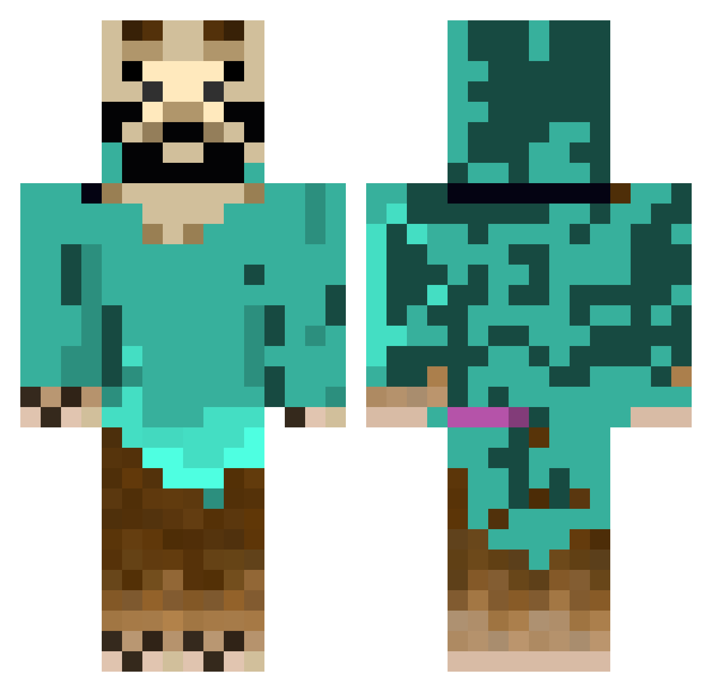 THE_REAL_BIG_G Minecraft skin, front and back view