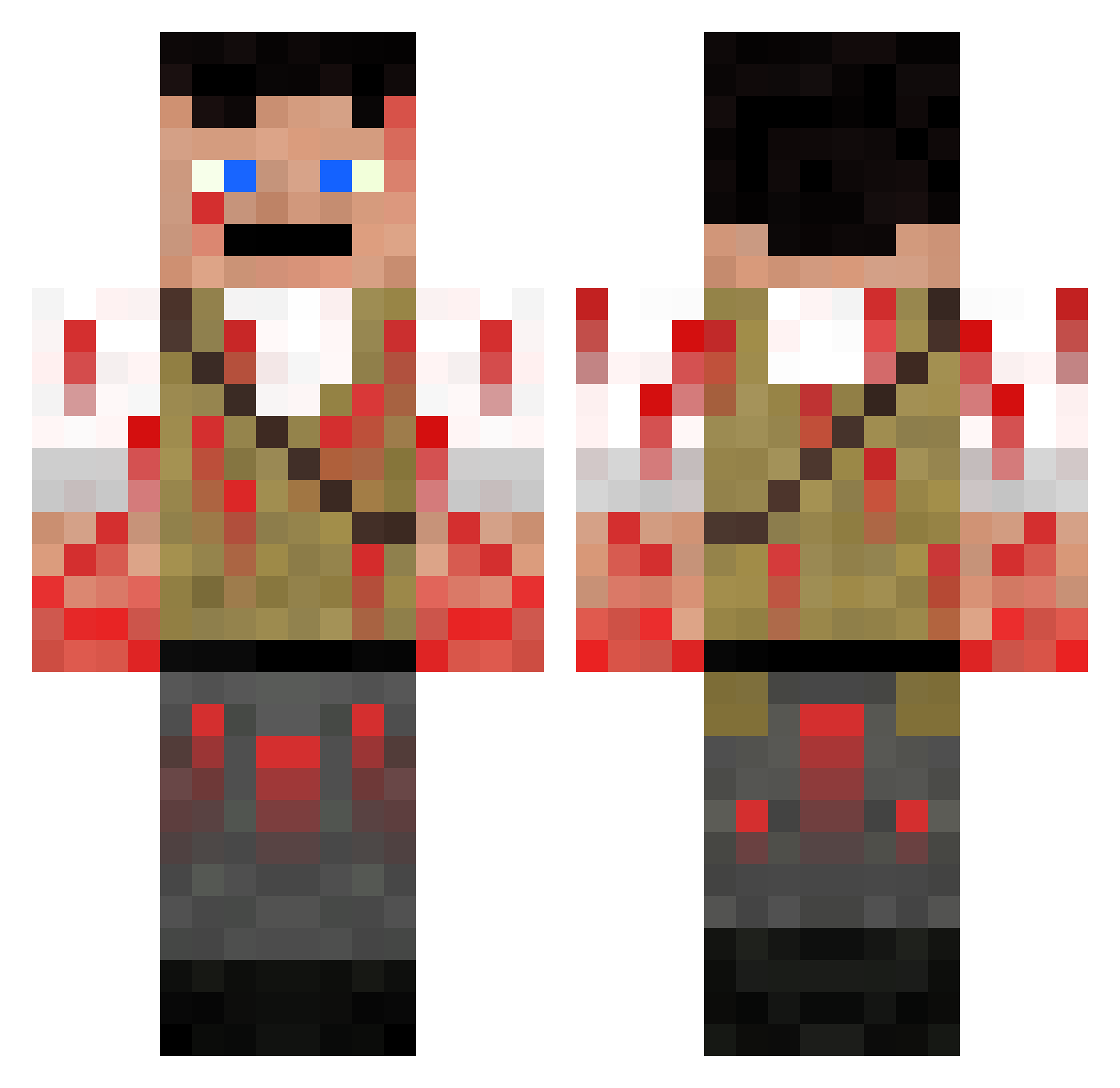 Ryukojin Minecraft skin, front and back view