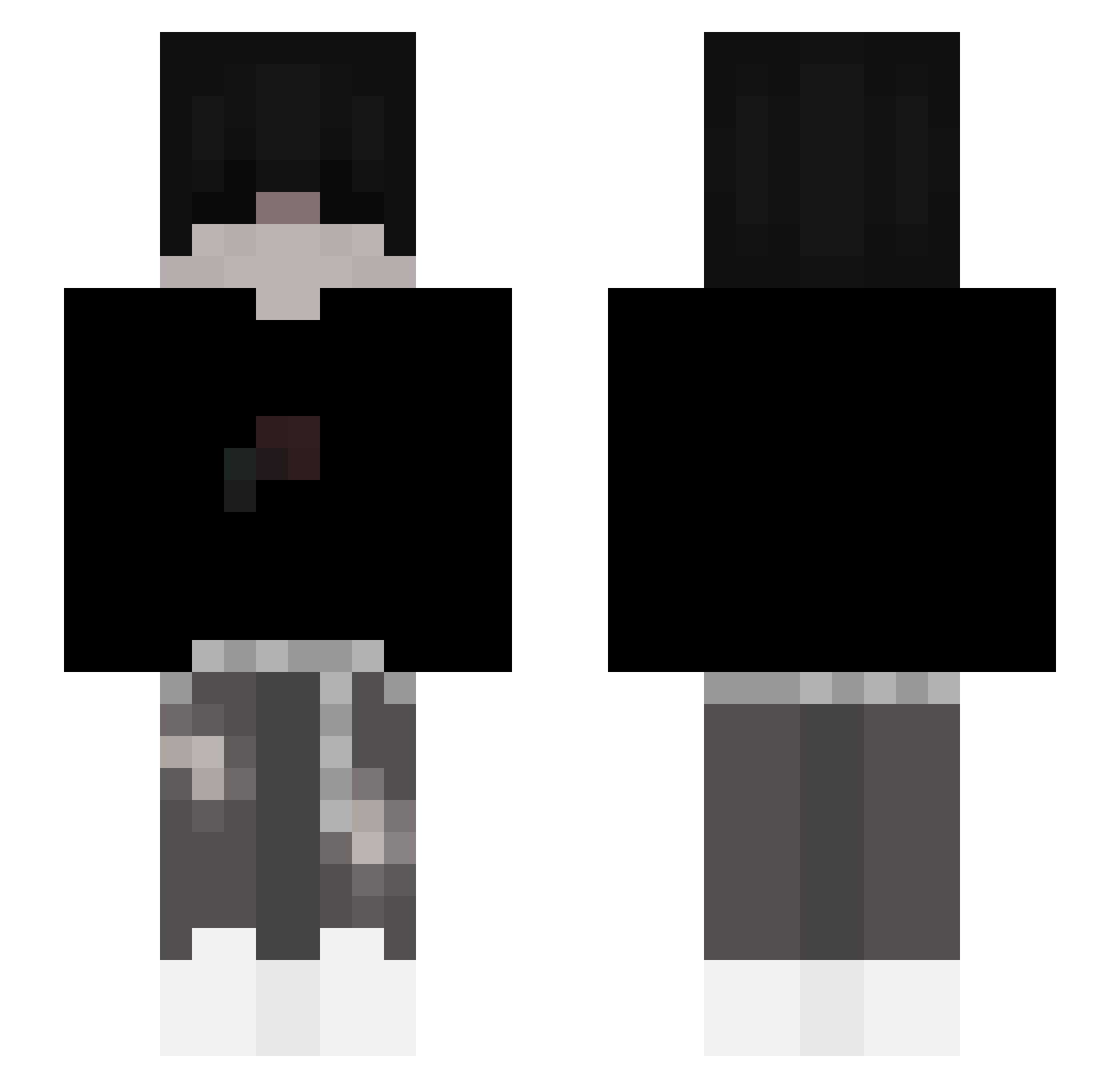 xRefilek Minecraft skin, front and back view