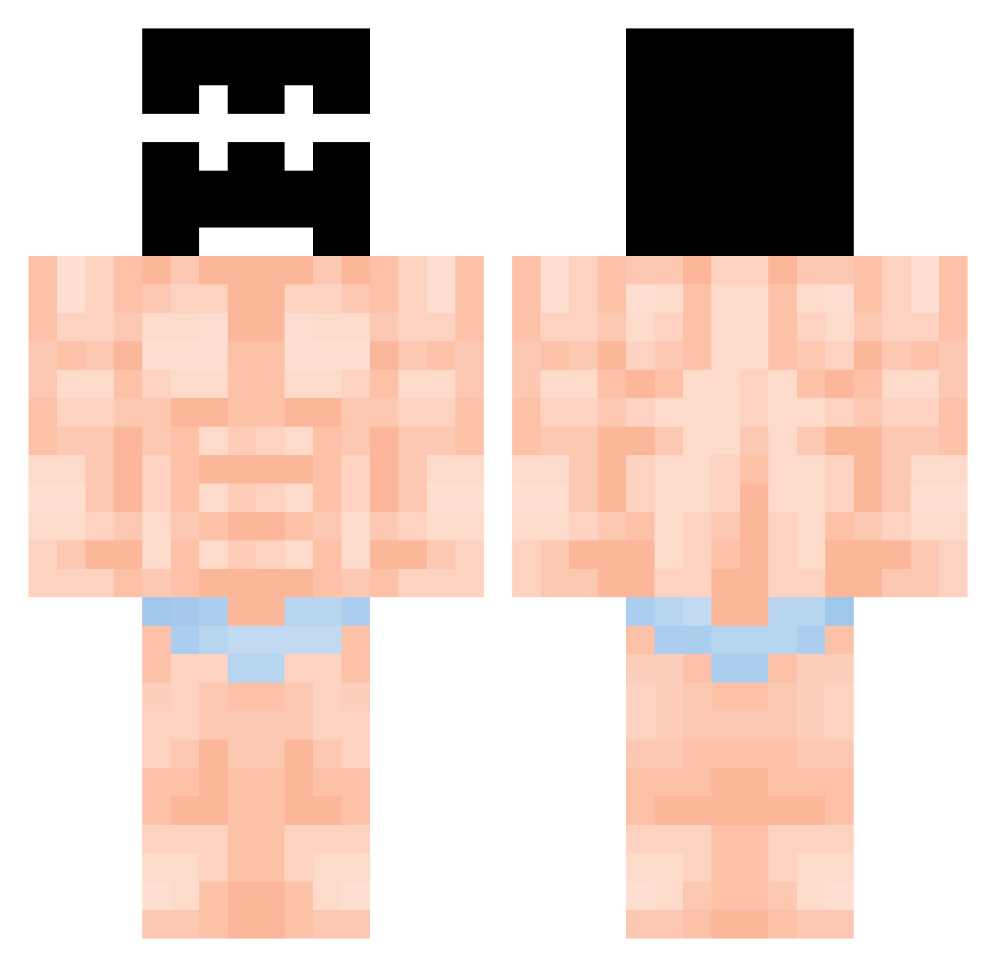 thebestdh Minecraft skin, front and back view