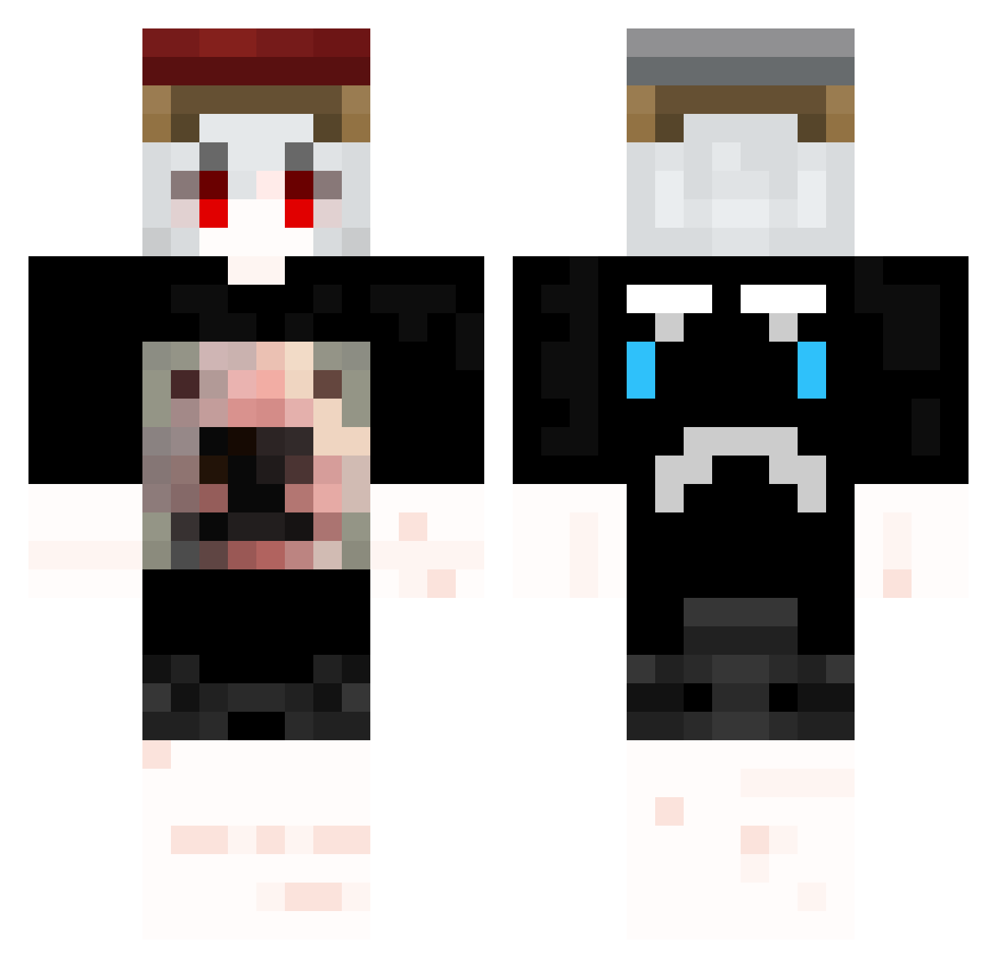 Tomforu Minecraft skin, front and back view