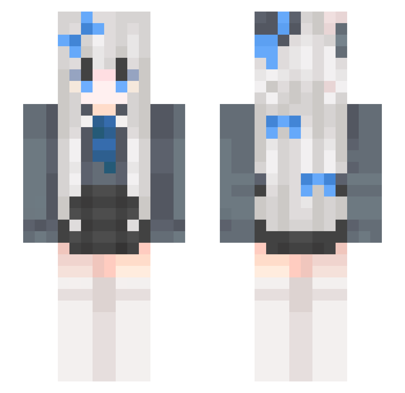 ZYi_Da Minecraft skin, front and back view