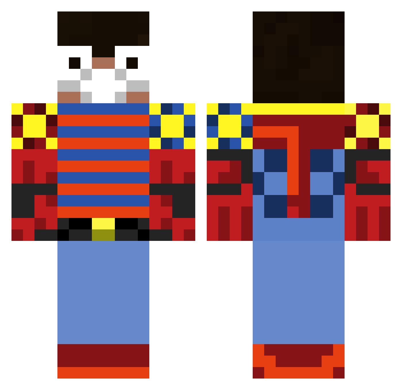 VangDacDuyThanh Minecraft skin, front and back view
