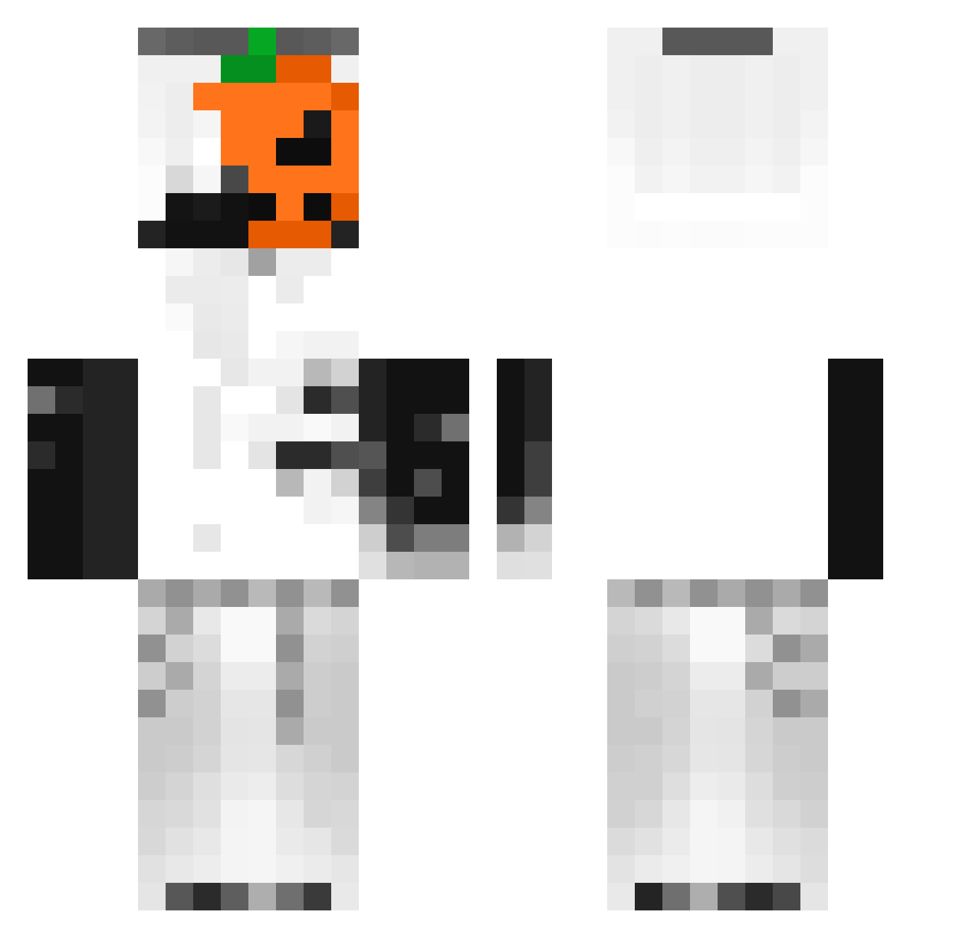 8ebb Minecraft skin, front and back view