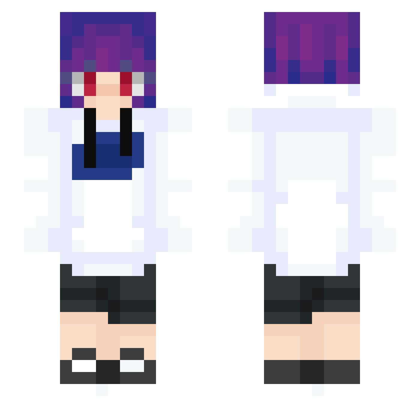 RiverST_ Minecraft skin, front and back view
