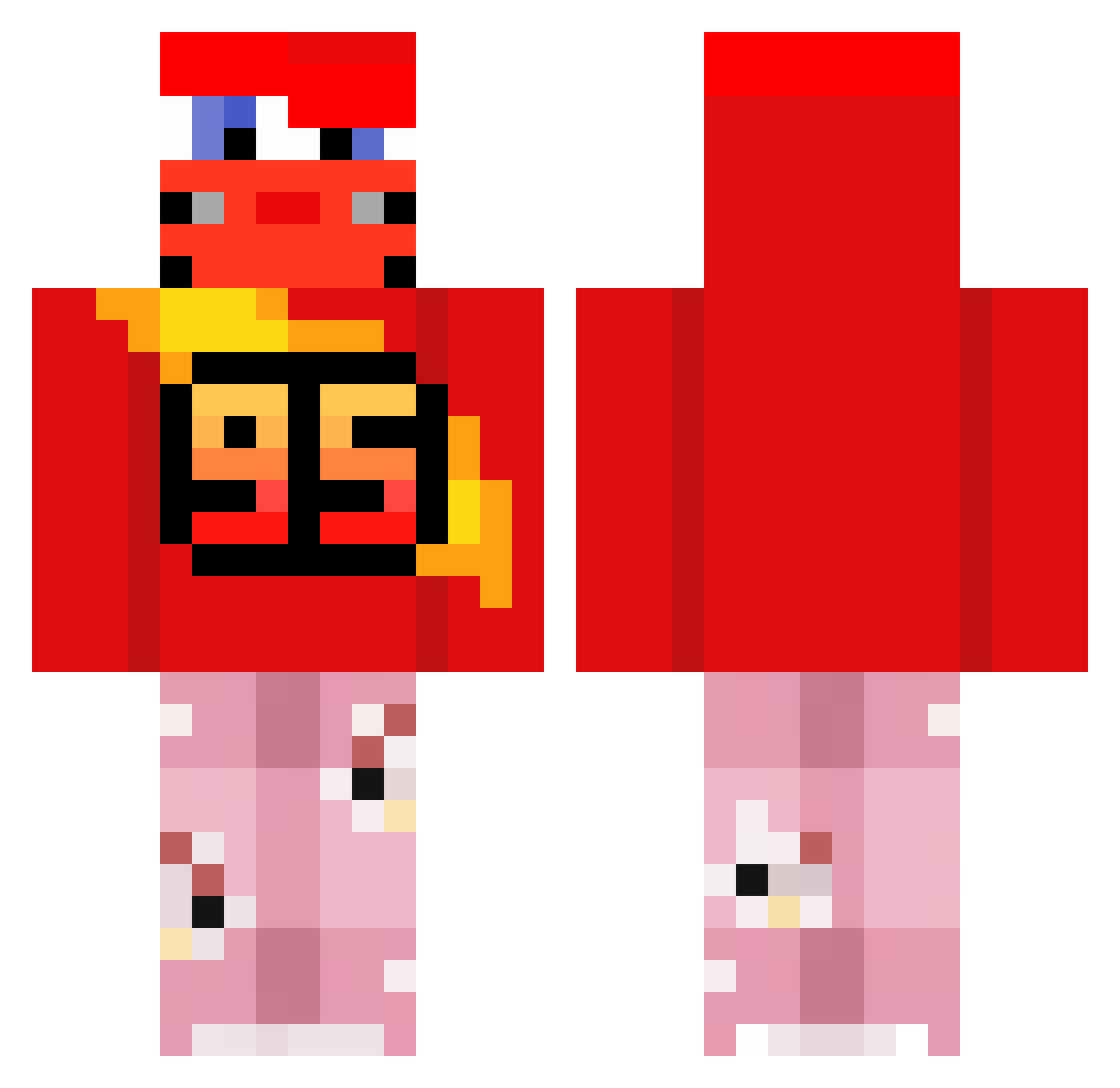 PolackByggare Minecraft skin, front and back view