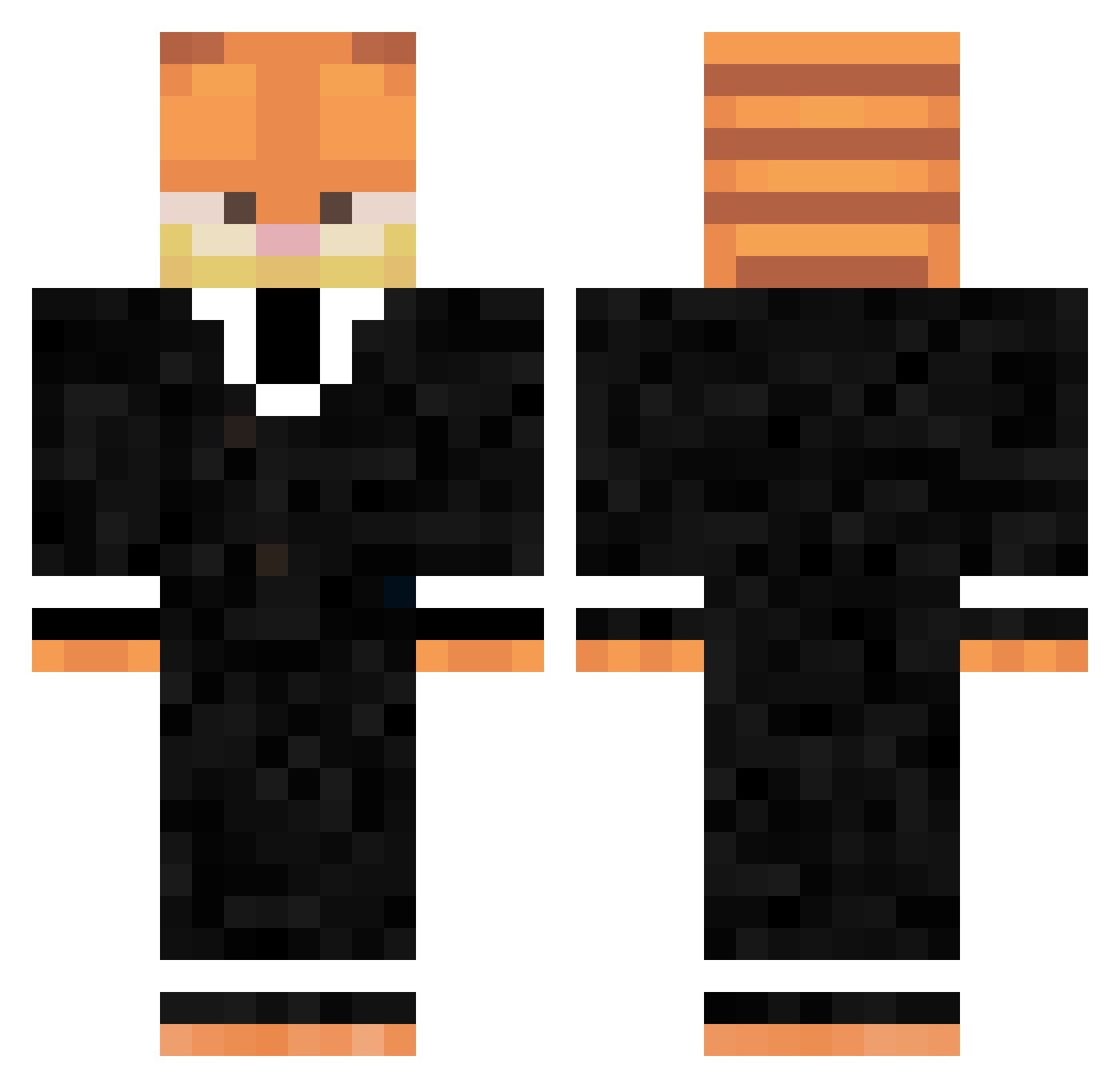 YourDaddyCJ Minecraft skin, front and back view